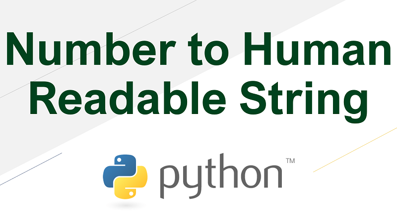 Convert number to human readable text in Python
